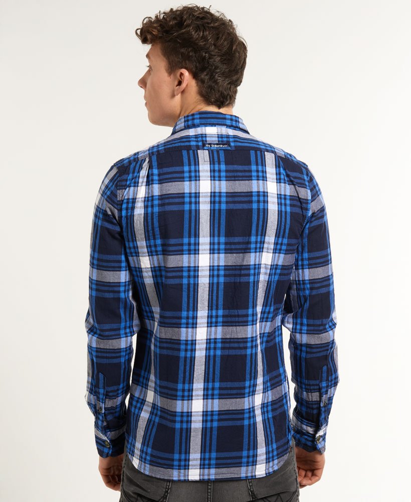Men's - Lumberjack Twill Shirt in Hank Check Blue | Superdry UK