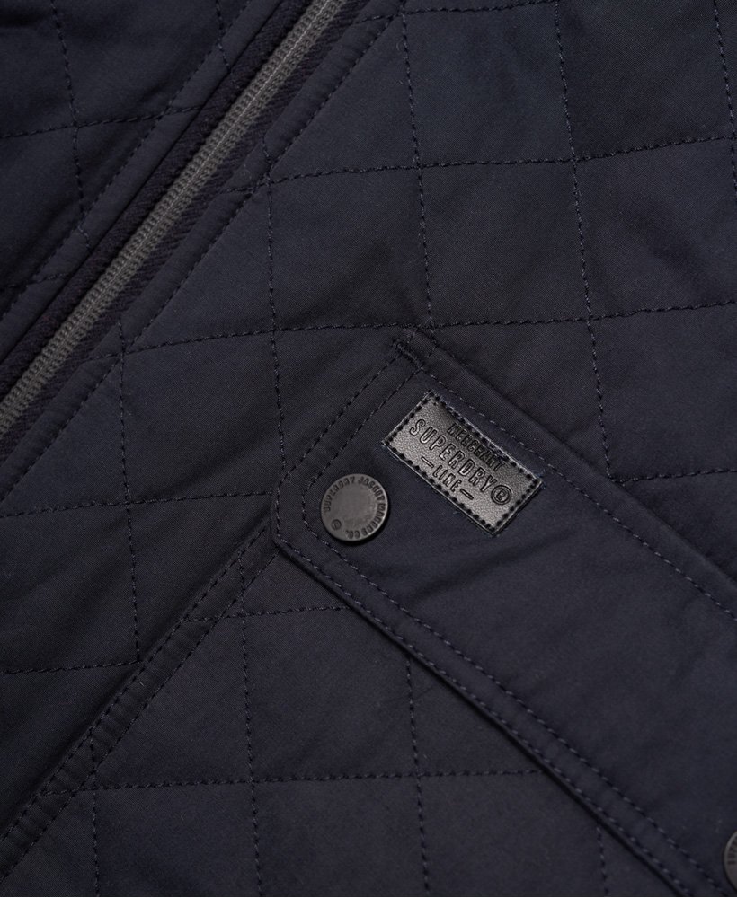 Mens - City Microfibre Quilted Jacket in Ink | Superdry
