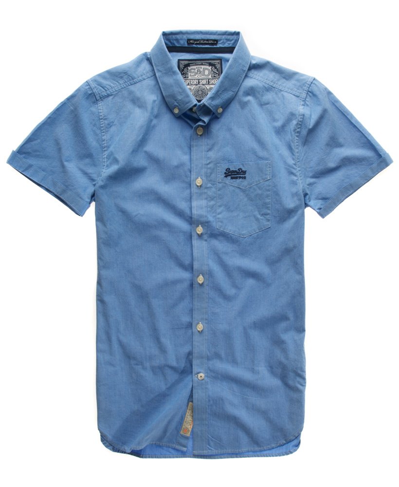 Mens - New York Shirt in Vintage City Blue Chambray | Superdry
