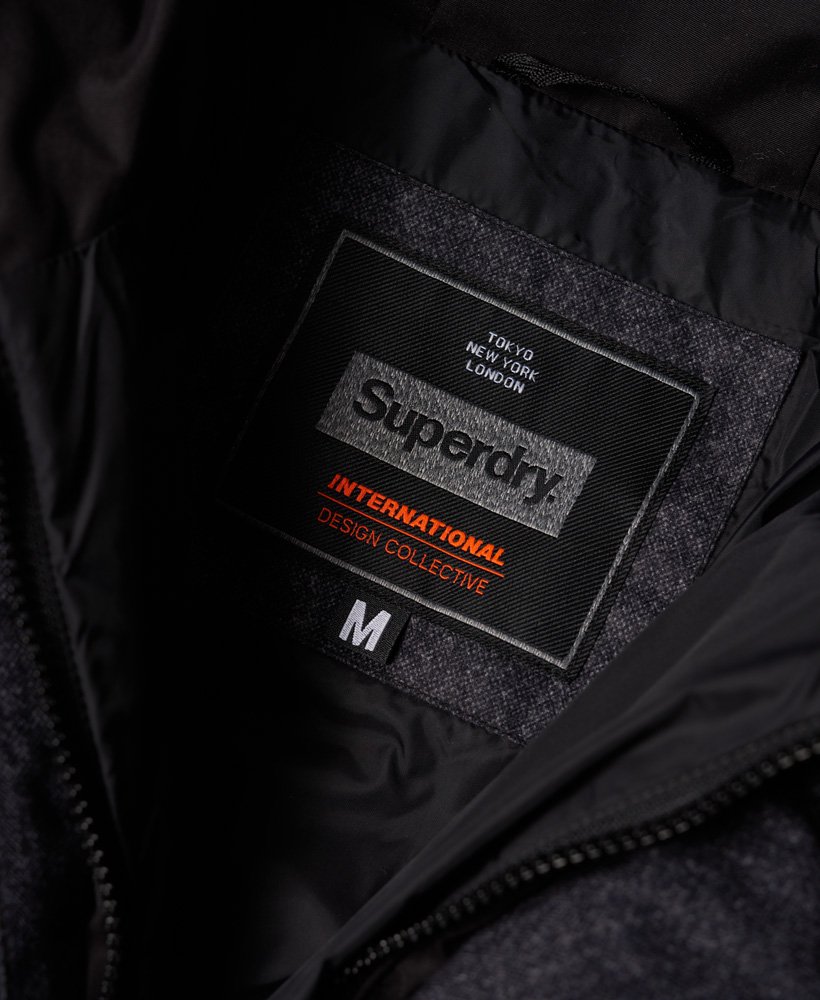 Men's - Tech Tweed Jacket in Black | Superdry UK
