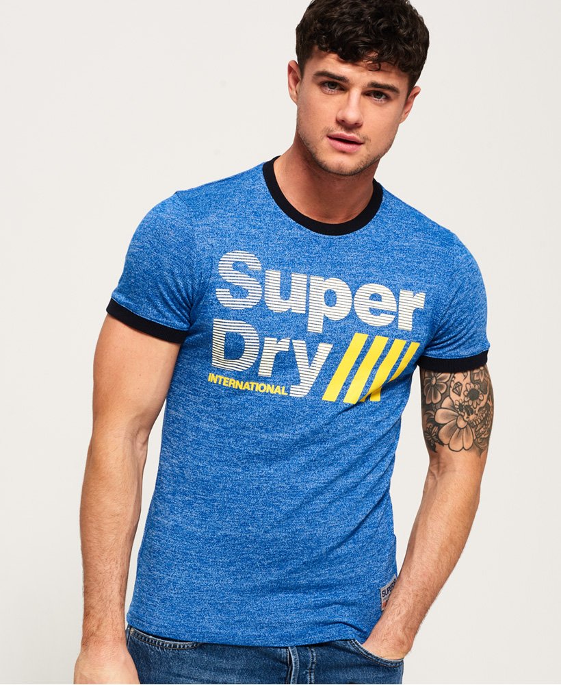 Men's Sport International T-Shirt in Royal Grit | Superdry US