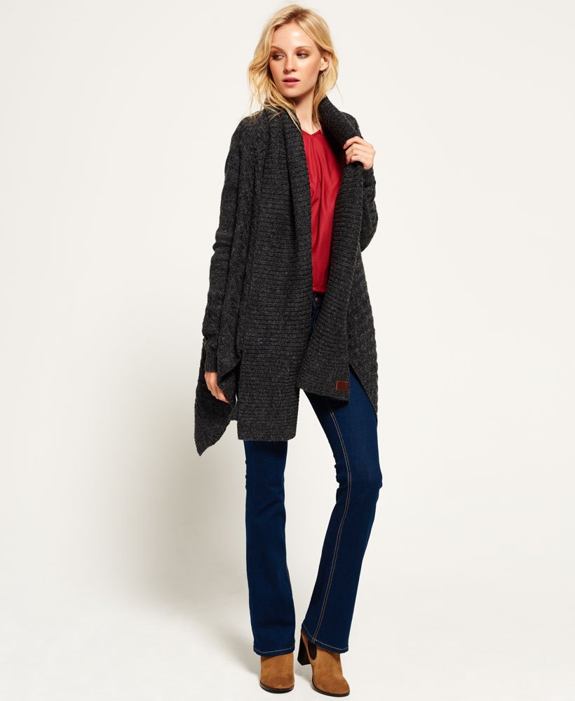 Superdry Haden Cable Waterfall Cardigan - Women's Womens Sweaters