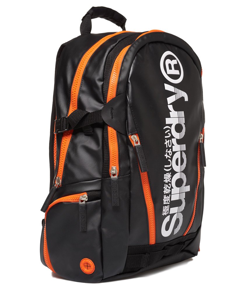 Men’s - Sonic Tarp Backpack in Black/orange | Superdry