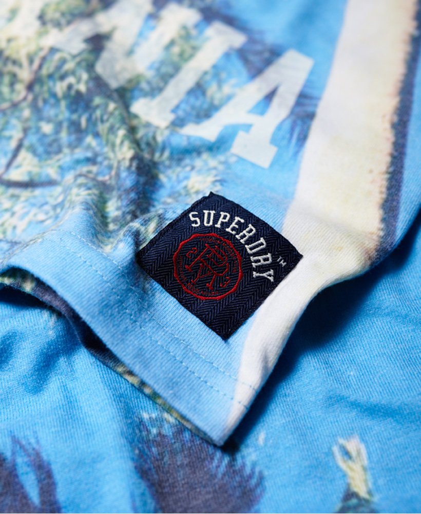 Mens - California State Vest Top in Blue | Superdry