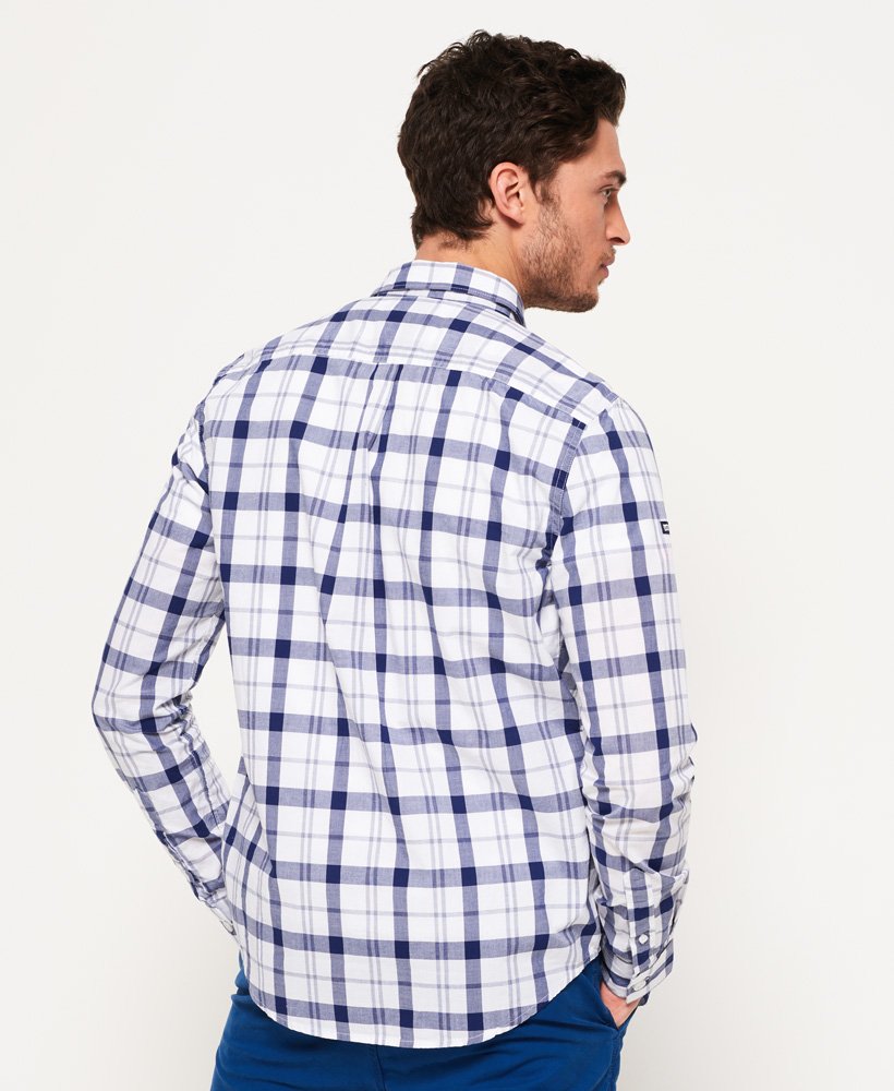 Mens - Washbasket Long Sleeve Shirt in New Optic Check | Superdry