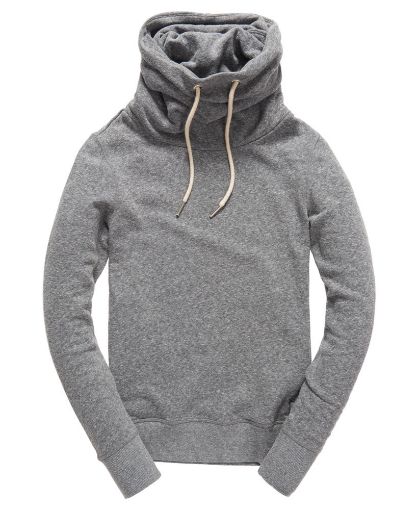 superdry high neck hoodie