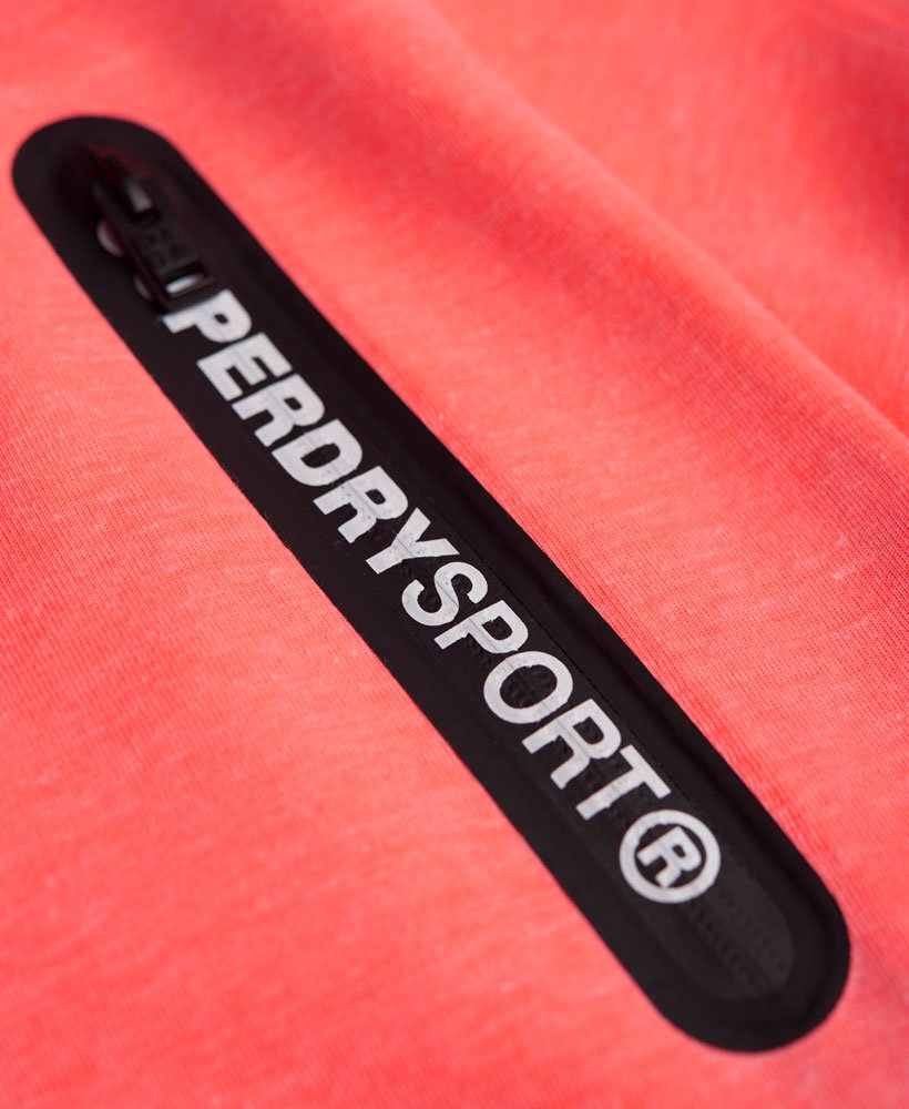 Womens - Gym Tech Hoodie in Coral | Superdry
