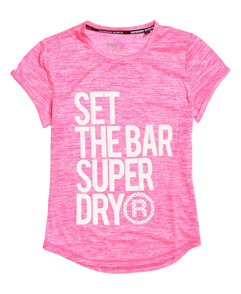 Womens - SD Sport Fitspiration T-shirt in Pop Pink Marl | Superdry