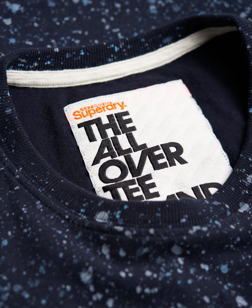 Mens - Splatter All Over Print T-shirt in Navy | Superdry UK