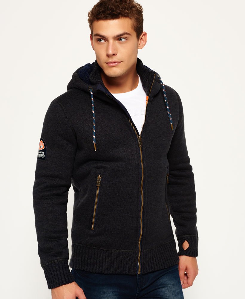 Mens - Expedition Zip Hooded Jacket in Evergreen/eclipse Twist ...
