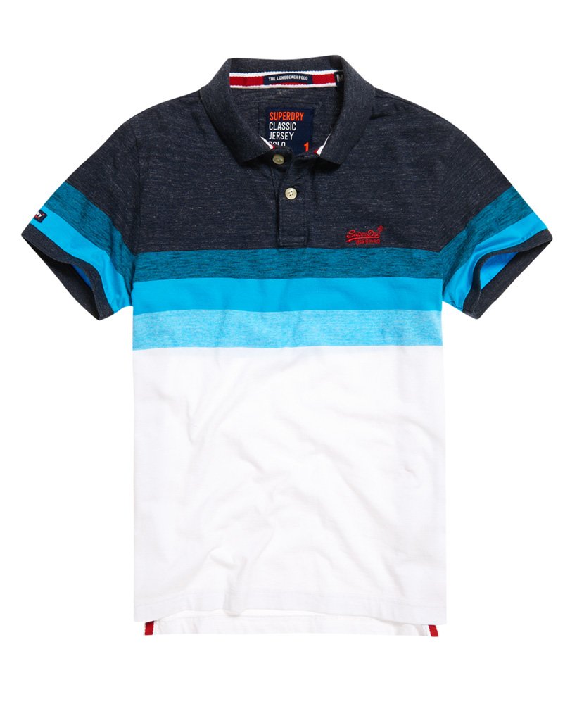 Mens - Classic Longbeach Polo Shirt in Blue | Superdry UK