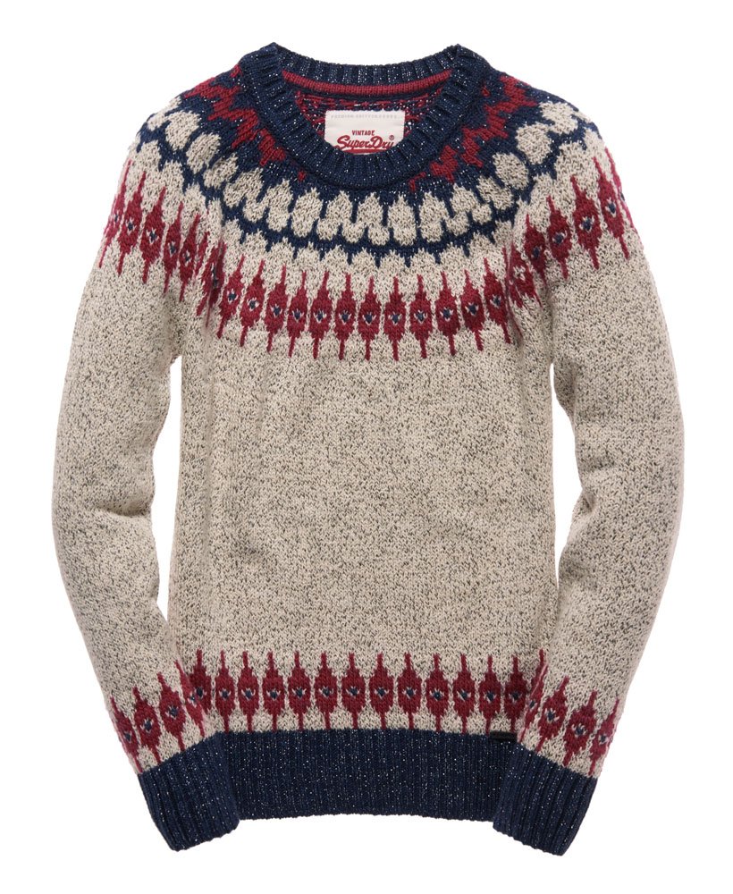 Superdry Peak Fairisle Crew - Women's Sweaters