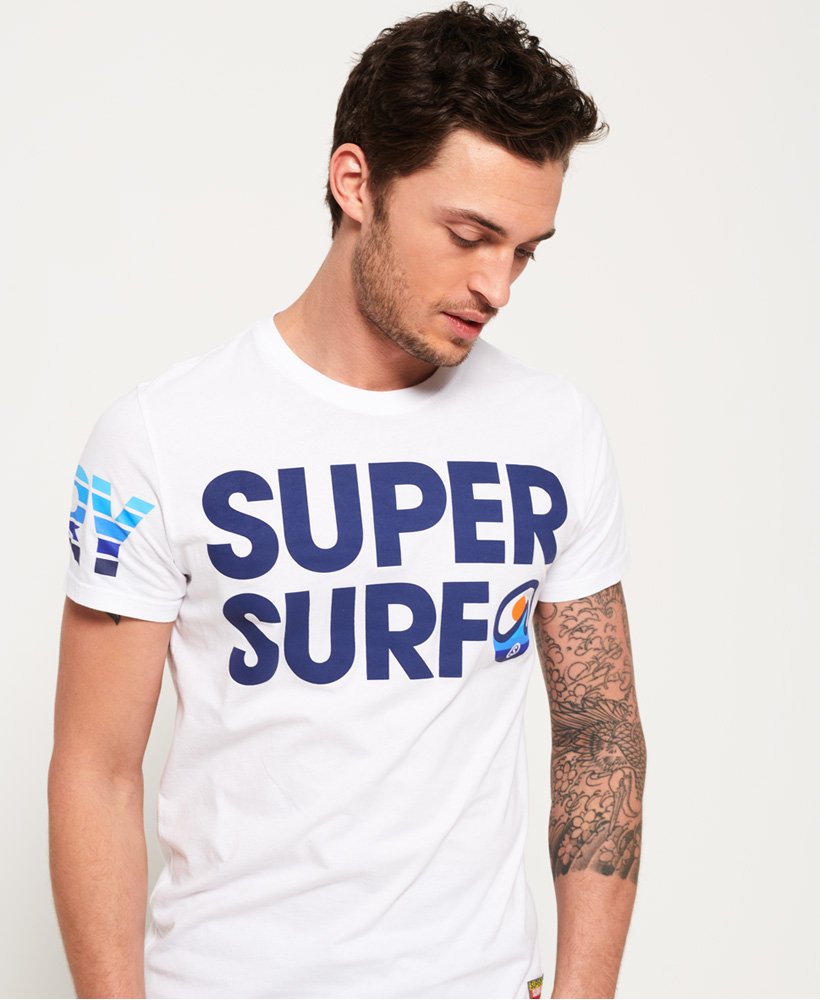 Mens - Super Surf Lite T-Shirt in White | Superdry