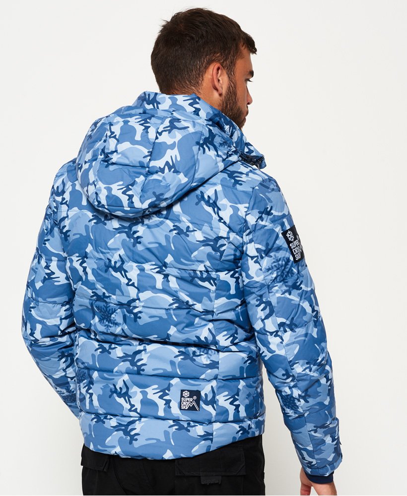 Mens - Ski Command Utility Jacket in Blue Ice Camo | Superdry