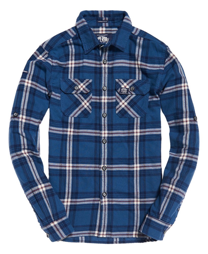 Men's - Lumberjack Shirt in Chromium Blue Check | Superdry UK