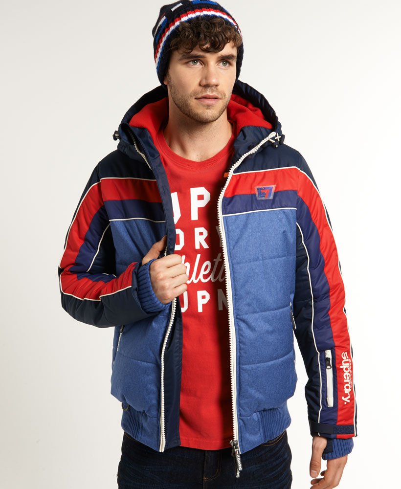 Men's - Polar Ski Puffer Jacket in Blue | Superdry UK