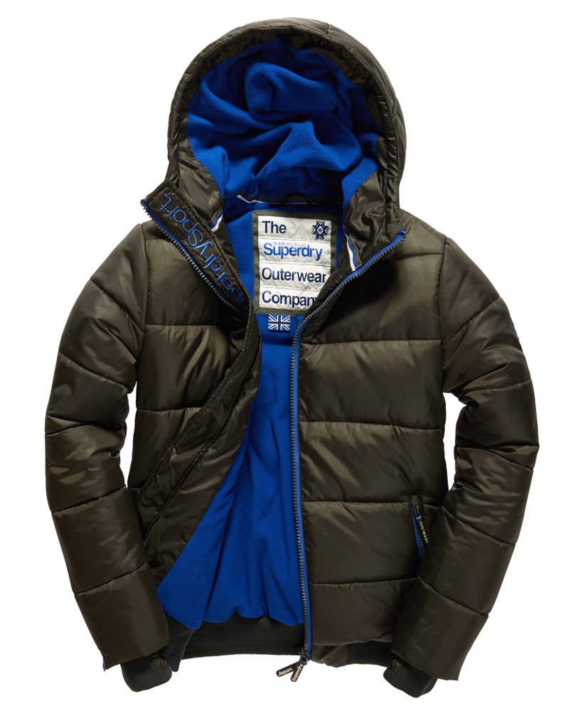 Mens - Sports Puffer Jacket in Dark Army | Superdry