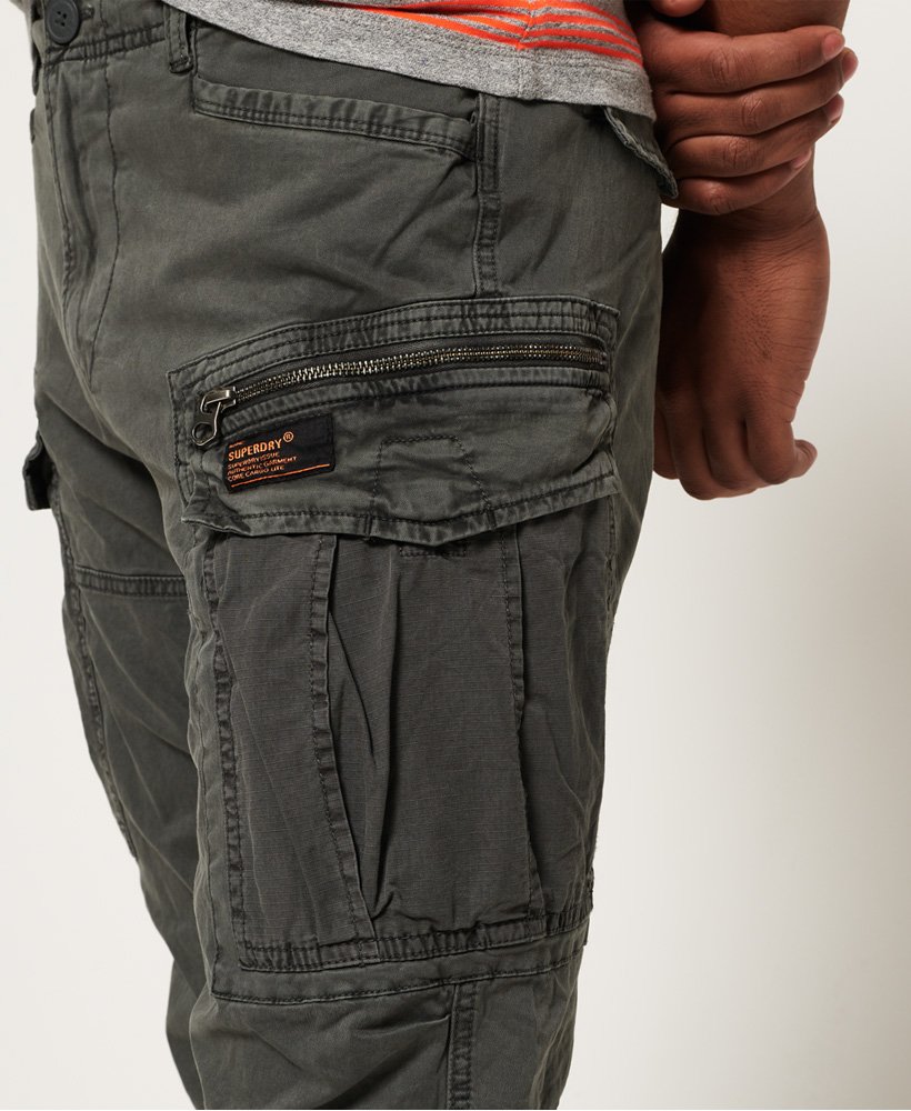 Mens - Core Lite Parachute Pants in Oil Skin Grey | Superdry UK