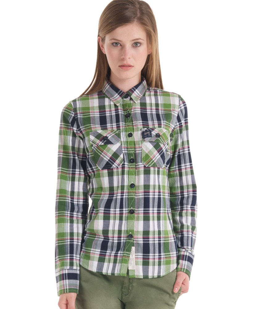 Womens - Western Lumberjack Shirt in Green | Superdry
