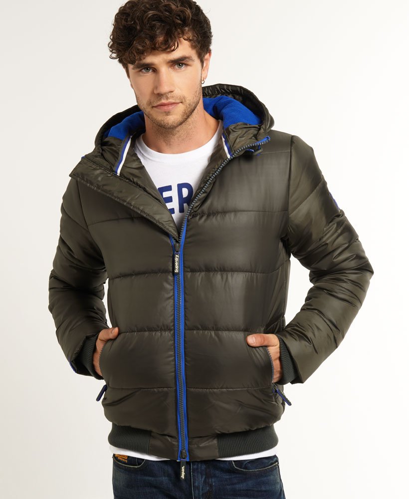 Mens - Sports Puffer Jacket in Dark Army | Superdry