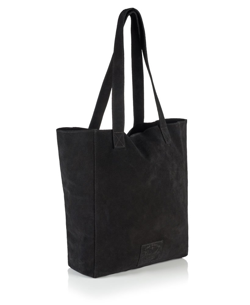 Womens - The Premium Suede Gilmore Tote Bag in Black | Superdry