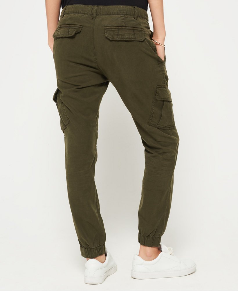 Womens - Utility Cargo Joggers in Midwest Khaki | Superdry UK