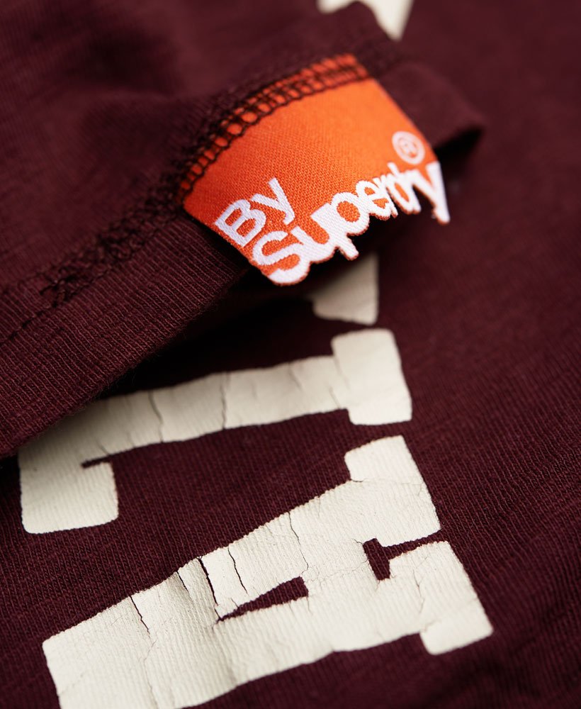 Mens - All Work T-shirt in Dry Burgundy | Superdry