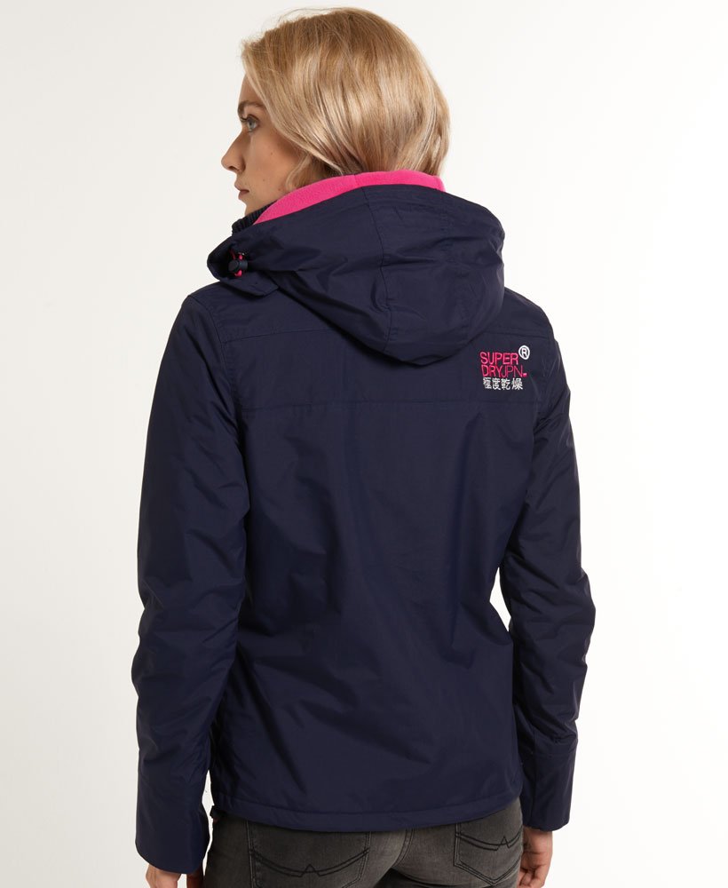 Buy Superdry Women White & Blue Solid Windcheater And Water Resistant  Sporty Jacket - Jackets for Women 1348485
