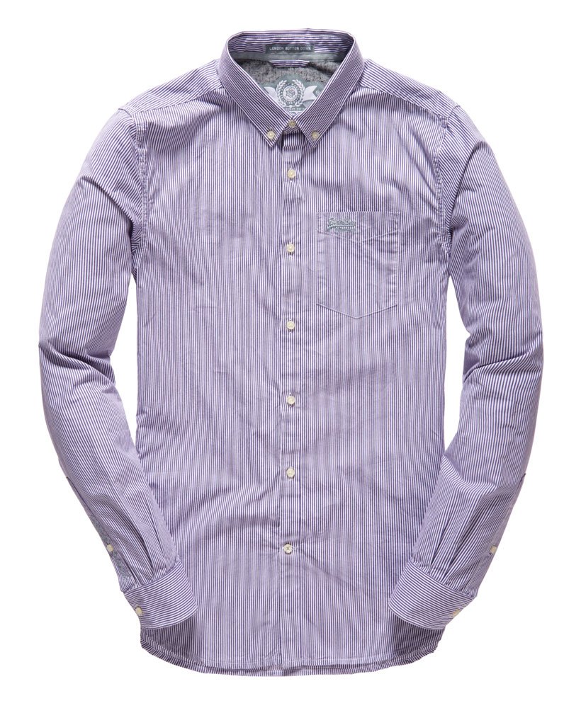 Mens - London Button Down Shirt in Purple | Superdry