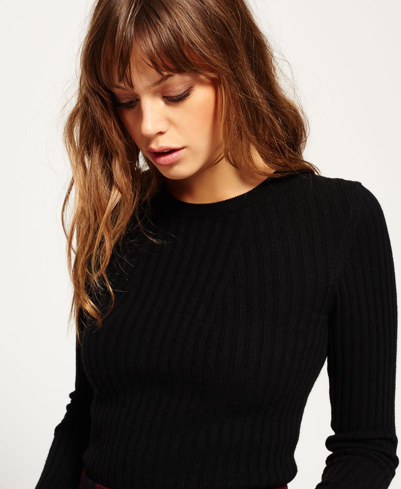 Superdry Luxe Ribbed Knit Jumper - Womens Sale - Knitwear