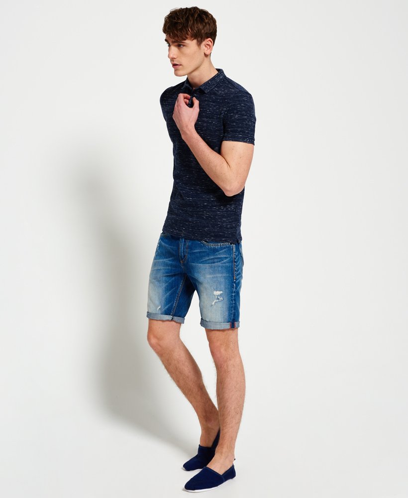 Mens - City Pique Polo Shirt in Navy | Superdry