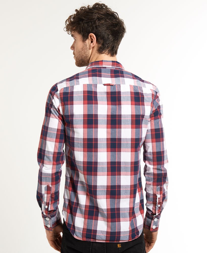 Men's - Washbasket Shirt in Tyndal Check Red | Superdry UK