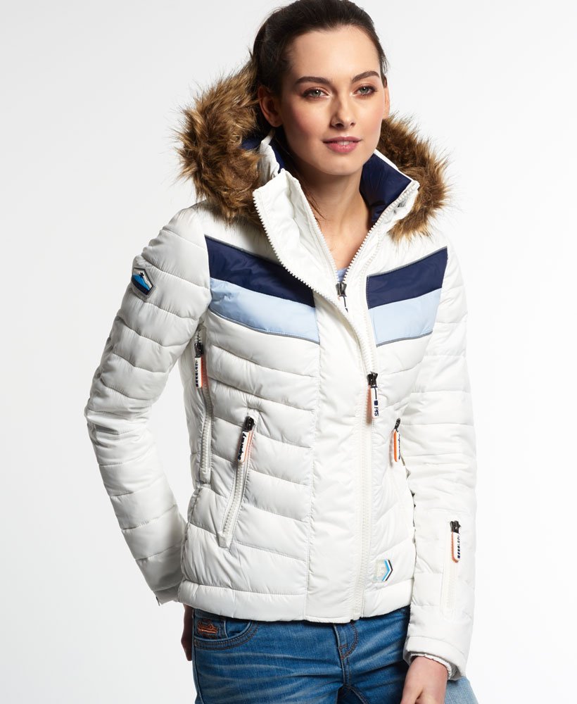 Womens - Chevron Fuji Snow Edition Jacket in Arctic White | Superdry