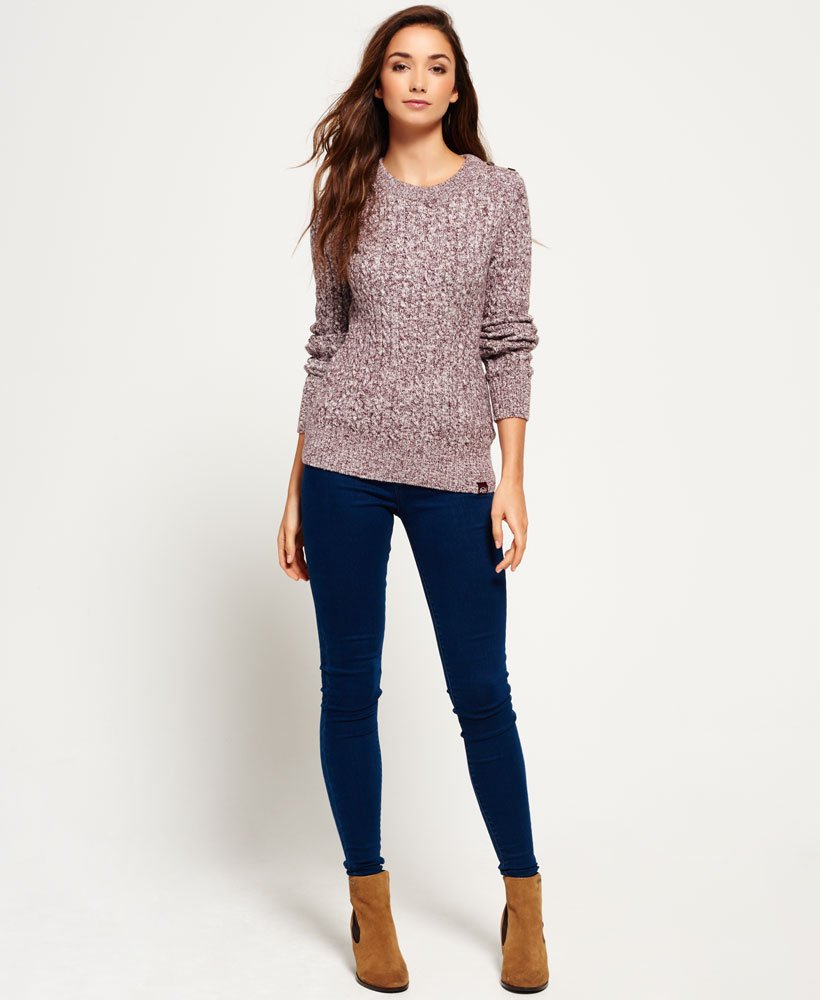 Superdry Croyde Twist Cable Crew Jumper - Women's Sweaters