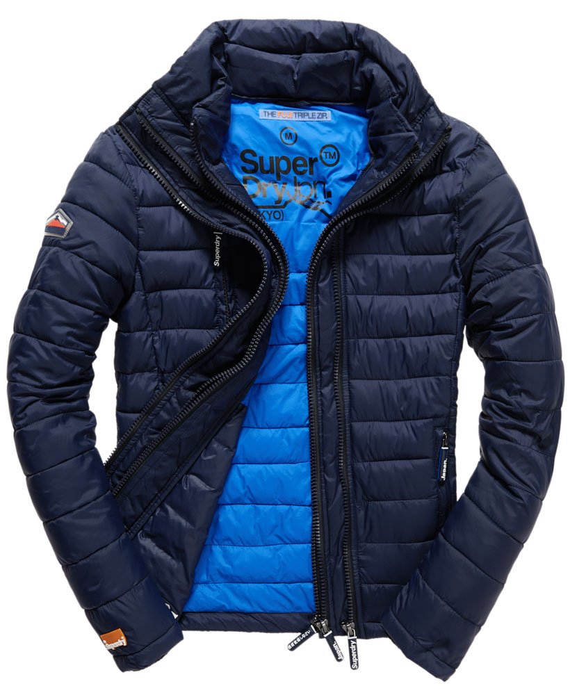 Men's - Fuji Triple Zip Jacket in Midnight Blue | Superdry UK