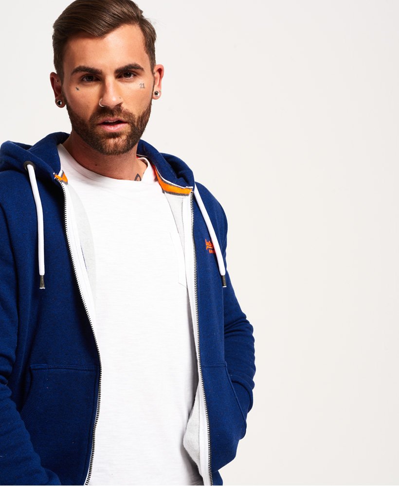 New York Blue And Orange Mens Pullover Hoodie by KINGS OF NY