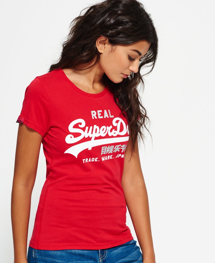Pine Gods teori Women's Vintage Logo Duo T-shirt in Red | Superdry US