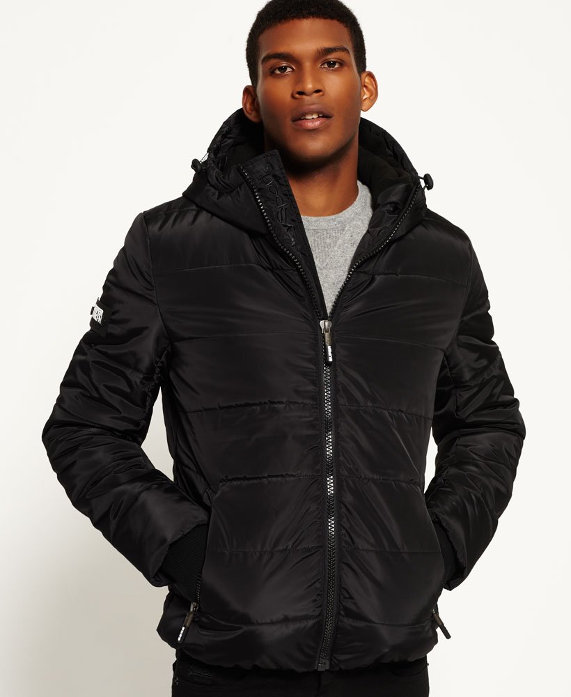 superdry sports puffer jacket black