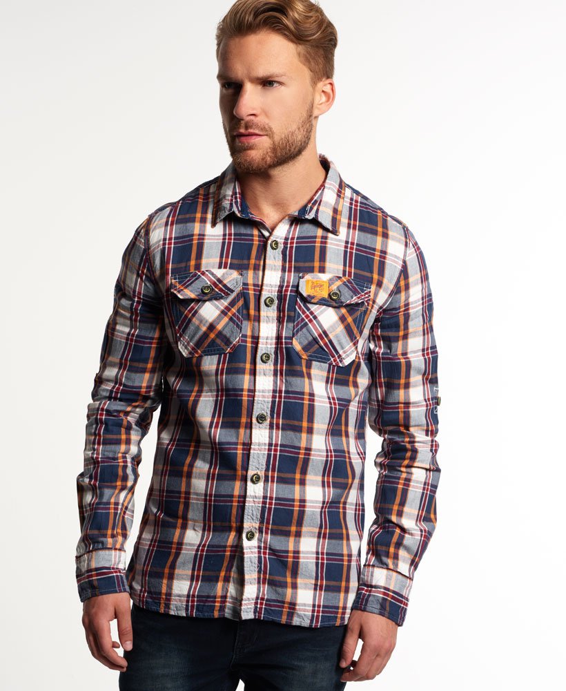 poeder Veel materiaal Men's Lumberjack Twill Shirt in Orange | Superdry US
