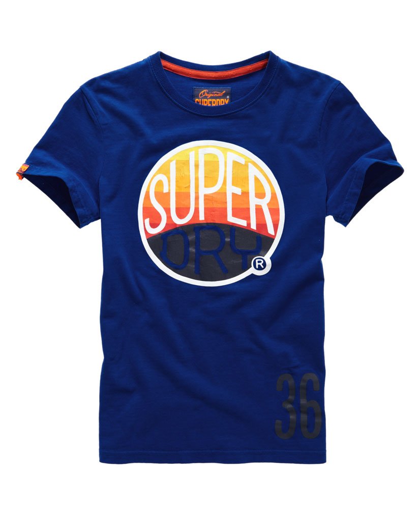 Mens - Hooper Surf T-shirt in Blue | Superdry UK