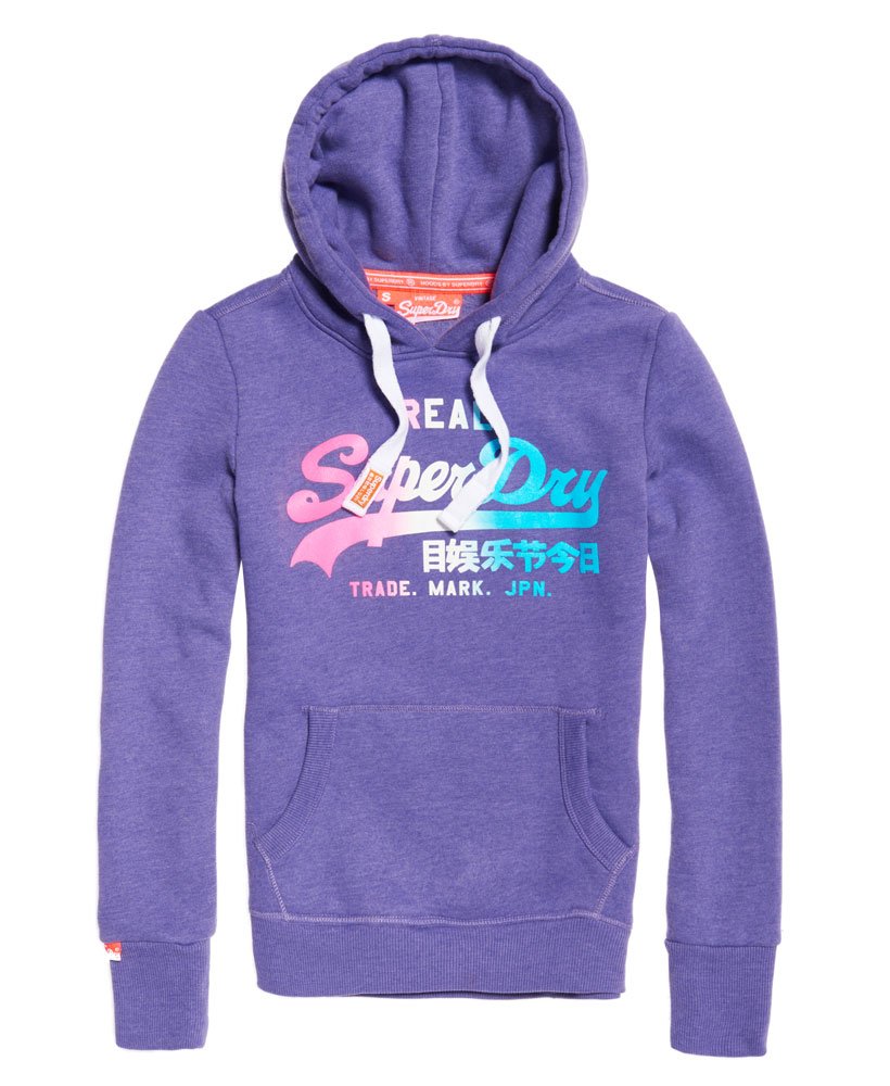 purple superdry hoodie