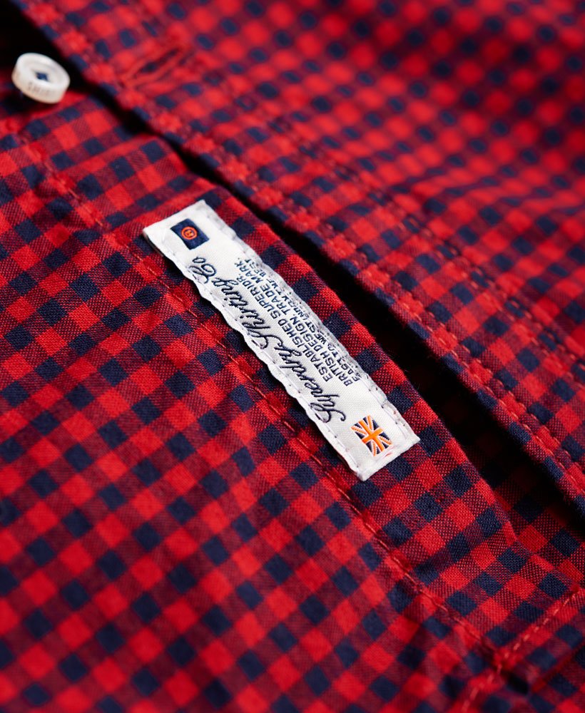 Mens - Ultimate Oxford Long Sleeve Shirt in New Hampshire Red | Superdry