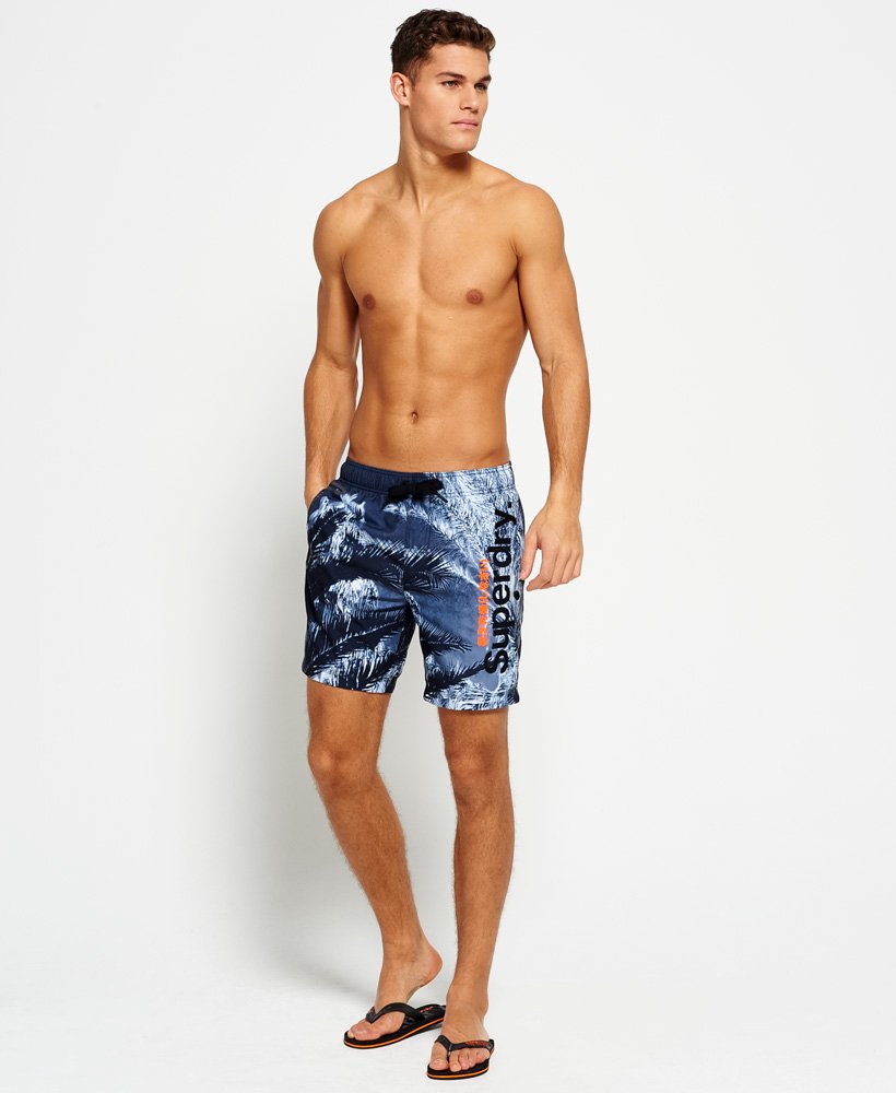 Men's - Premium Neo Photo Swim Shorts in Mono Print | Superdry UK
