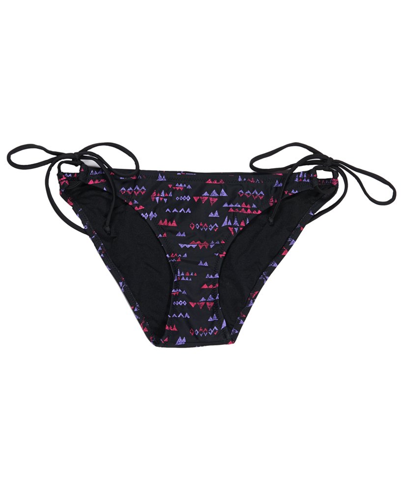 Womens - Bandeau Bikini Bottom in Aztec Black | Superdry