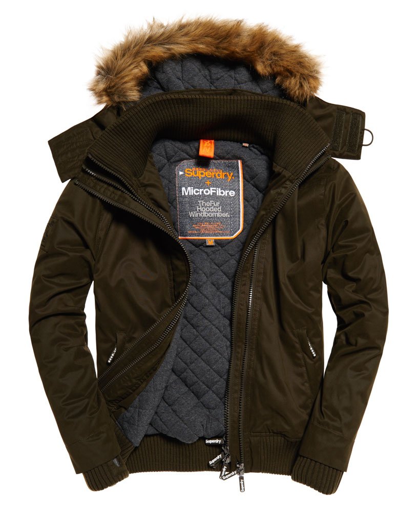 Microfibre Faux Fur Hooded Jacket,Mens,Mens Windcheaters