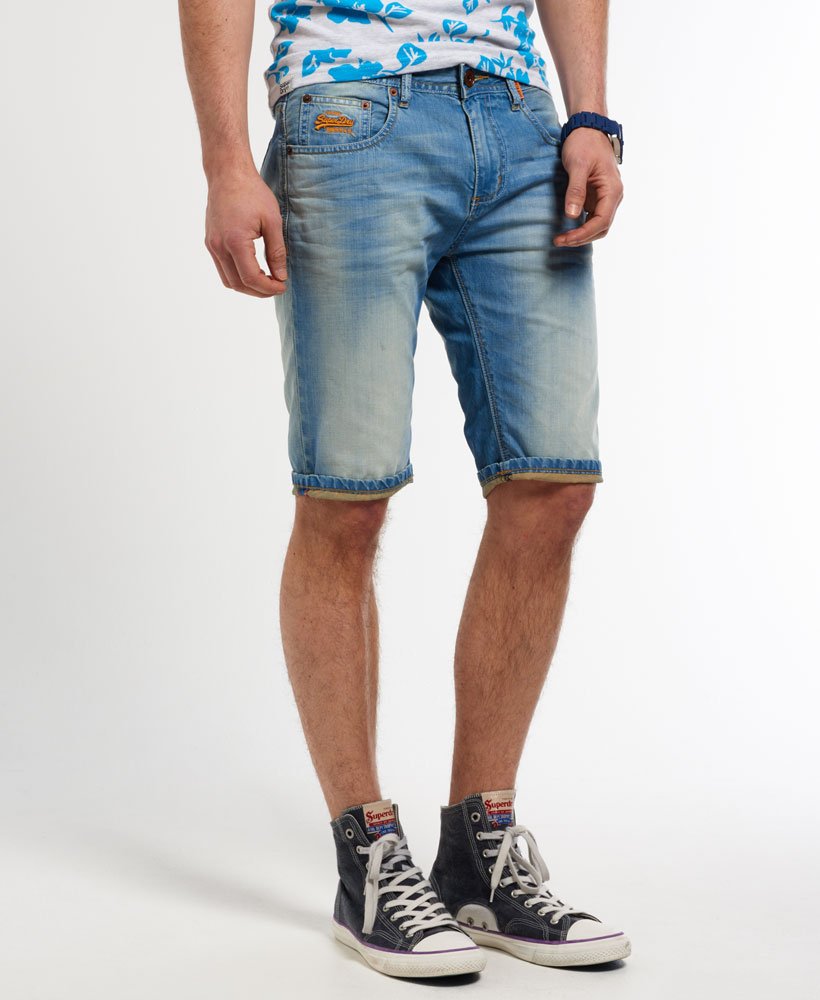 Superdry officer slim store denim shorts