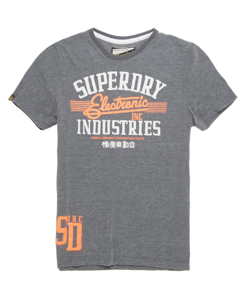 Mens - Electronic T-shirt in Dark Marl | Superdry