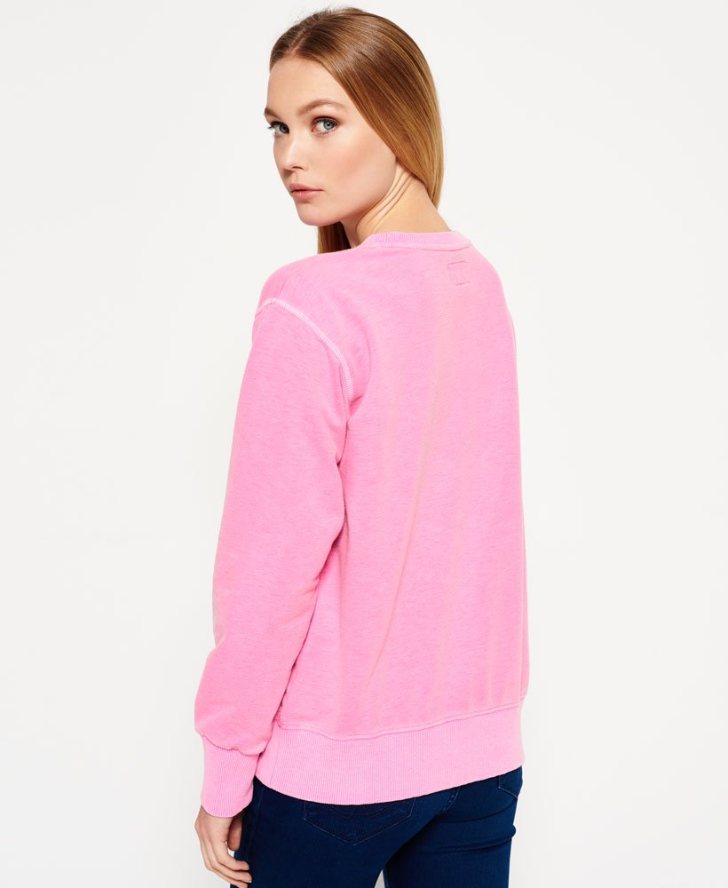 Womens - City Sweatshirt in Overdyed City Pink | Superdry UK