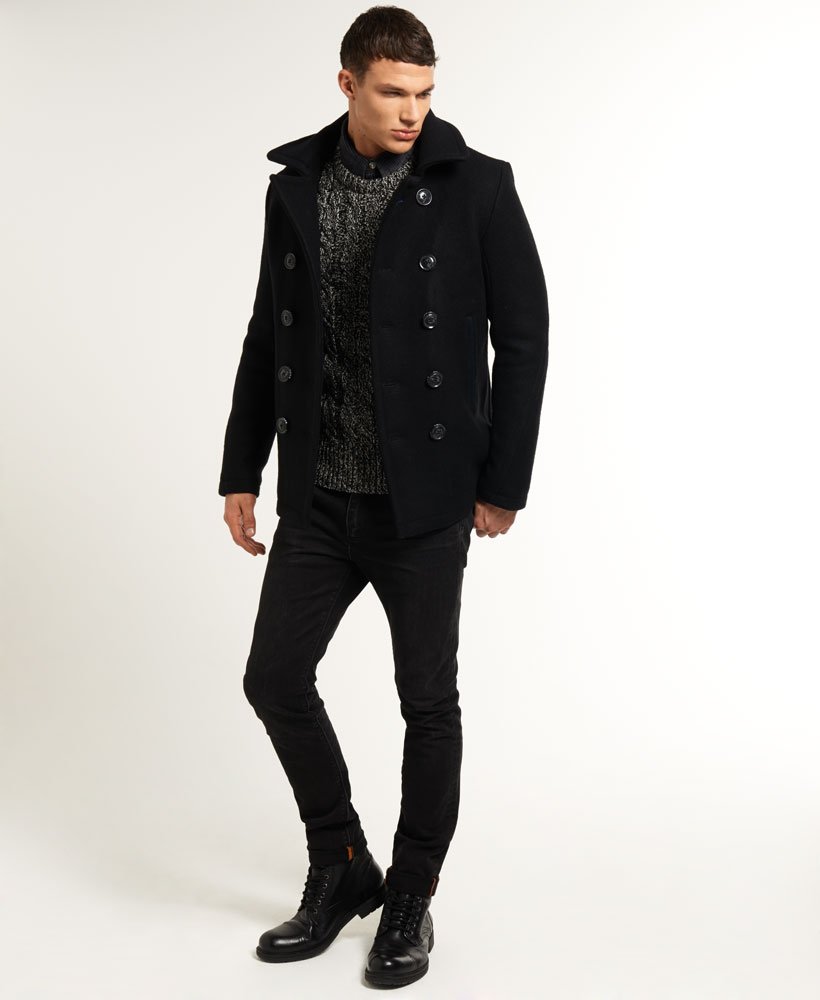 Superdry wool db peacoat Clearance