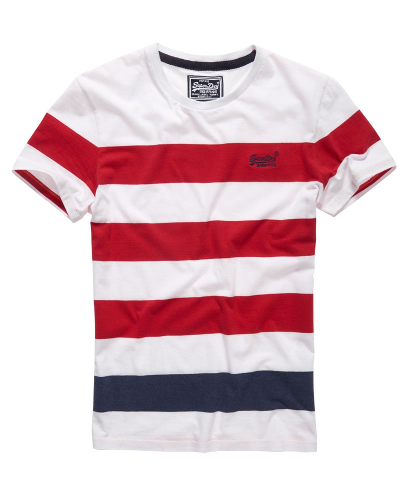 Buy Superdry Papaya Red Marl Rodeo White Stripe Vintage Logo Embossed  T-Shirt from Next Luxembourg